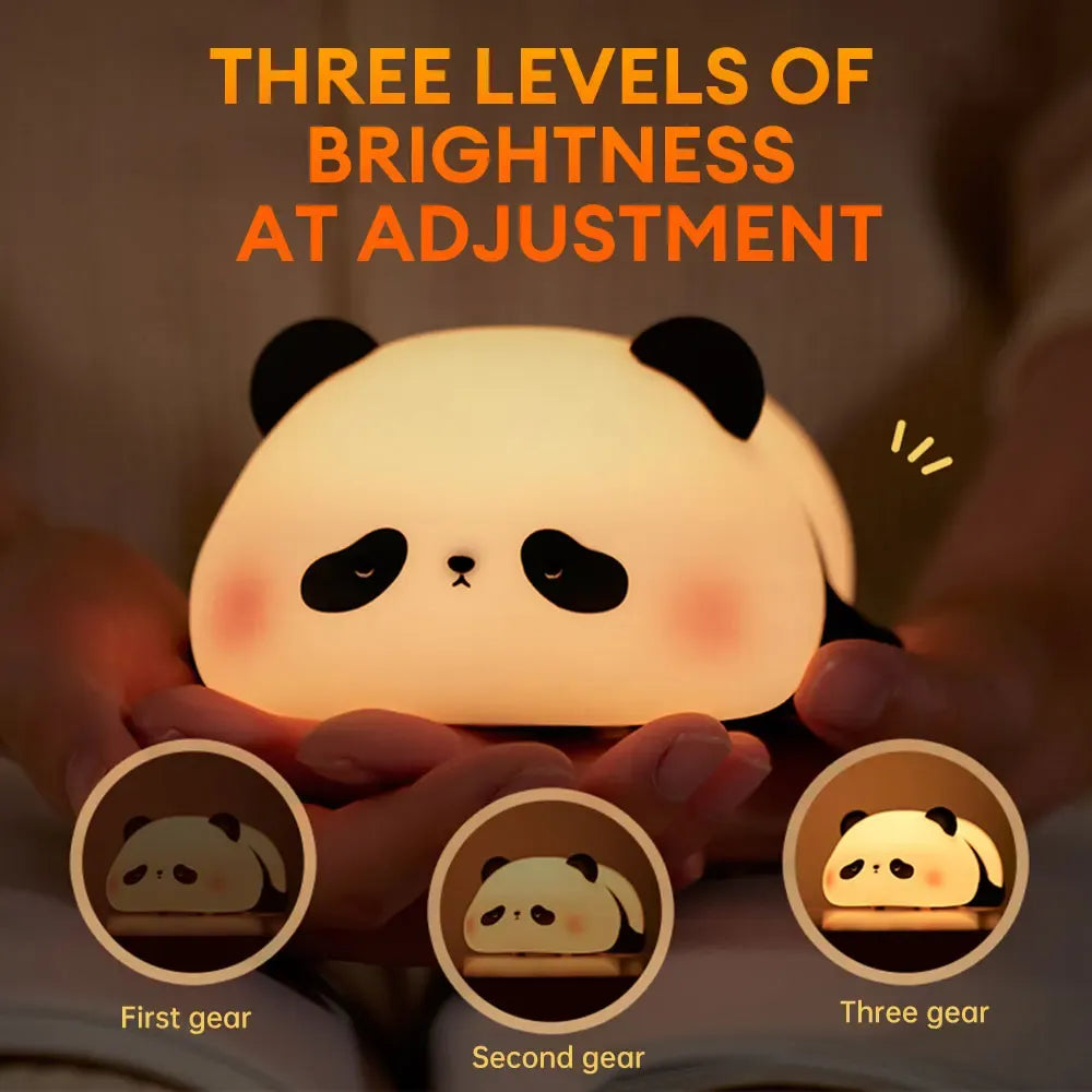 Adorable panda-shaped silicone lamp for kids’ rooms