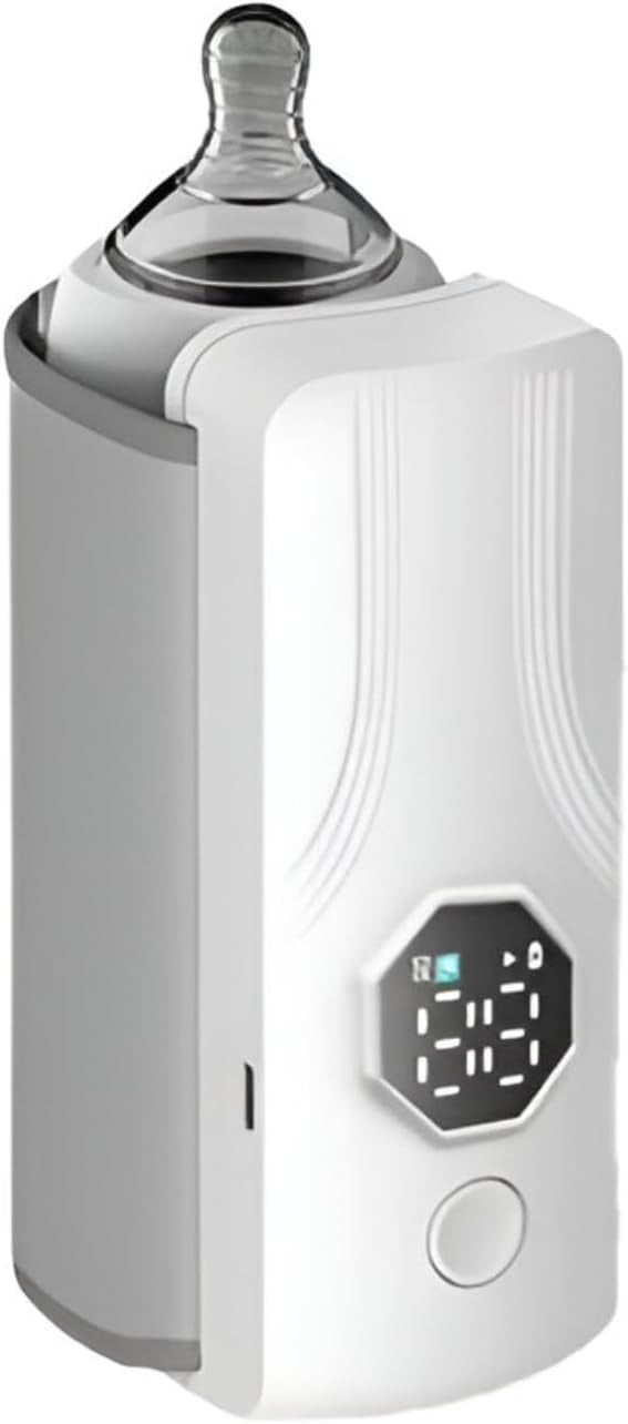 Baby Bottle Warmer with LCD Display, Portable Rechargeable Wireless Water Bottle Warmer - Shaz&Shine