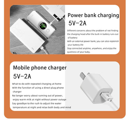 Baby Bottle Warmer with LCD Display, Portable Rechargeable Wireless Water Bottle Warmer - Shaz&Shine