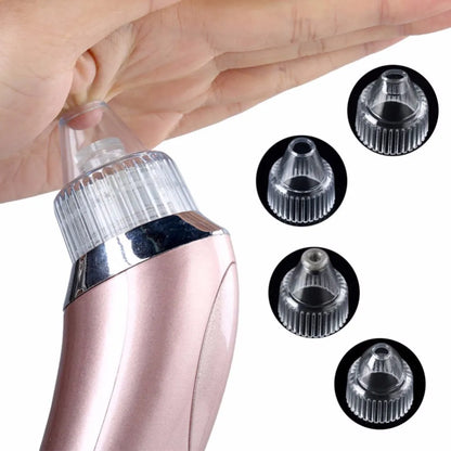 5 interchangeable suction heads for 5-in-1 blackhead remover and pore cleaner