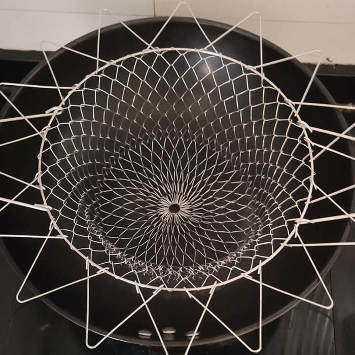 Foldable Stainless Steel Chef Basket compact and space-saving kitchen gadget