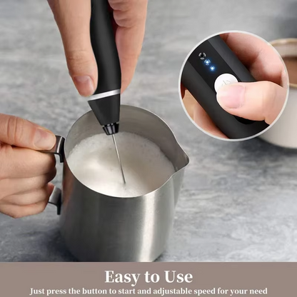 Rechargeable electric blender with double spring whisk and egg beater stick
