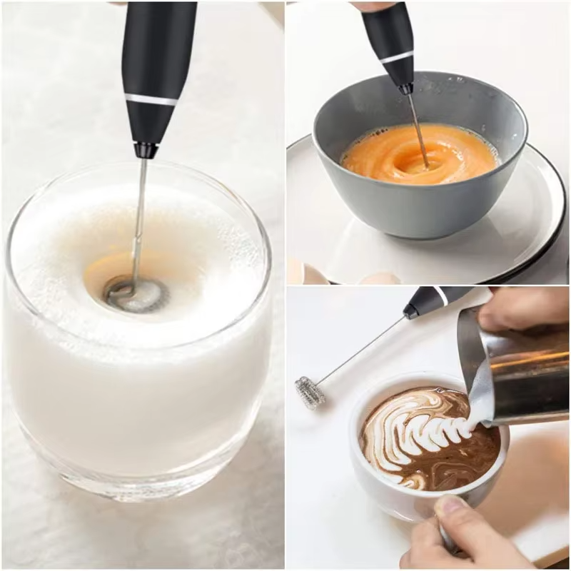 Handheld egg beater and drink mixer with 3 adjustable whisking speeds