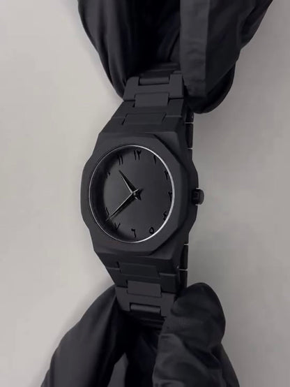 Full Black AURA Quartz Analog Watch - Stylish Wrist Watch For Men