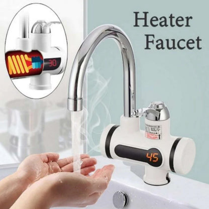 Instant Hot Water Tap, Electric Instant Water Heater Boiling Water Tap, 220V Water Heaters Faucet Fast Hot Water Tap with LED Digital Display for Kitchen Facilities