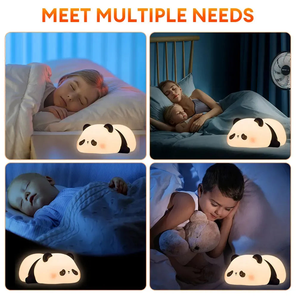 Child-safe silicone night light with gentle illumination