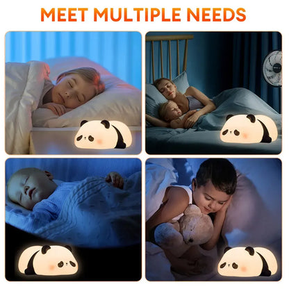 Child-safe silicone night light with gentle illumination