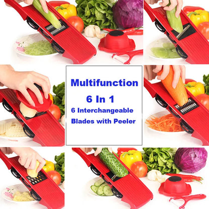 10-in-1 Mandoline Vegetable Slicer Cutter with Storage Box