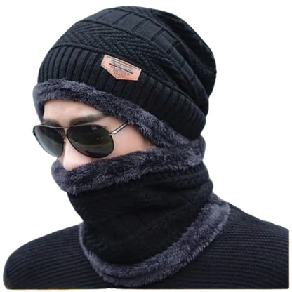 Soft fleece lined wool beanie for outdoor winter activities