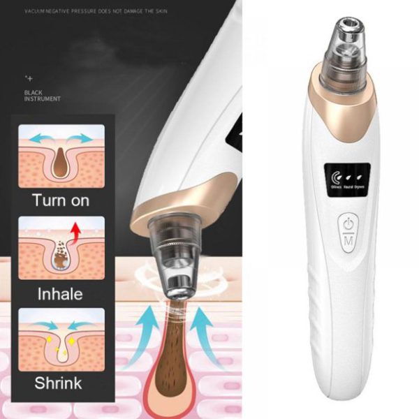 Electric Blackhead Suction Remover – Portable Pore Cleaner with LED Display & Adjustable Suction