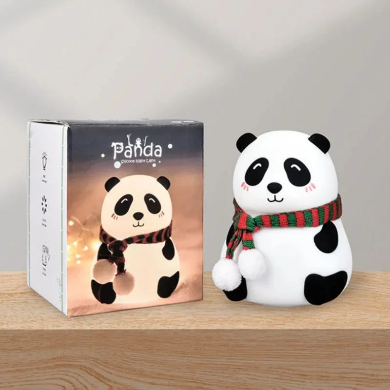 Panda LED lamp with 7 color touch control modes