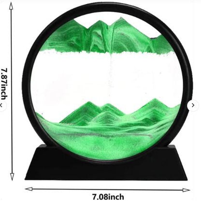 Decorative quicksand lamp with calming visual effect