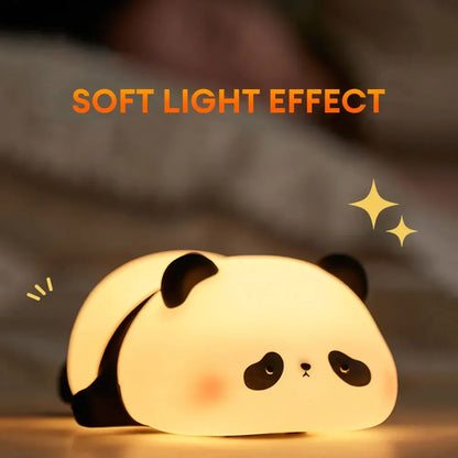 Rechargeable panda night lamp for travel and everyday use