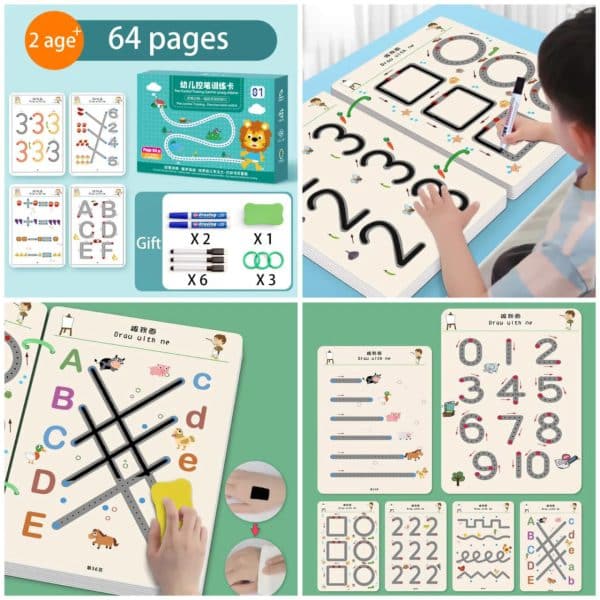 Kids Educational Learning Tracing Book – 64 Pages
