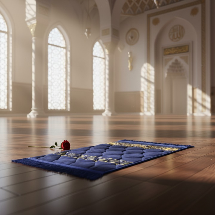 Soft and comfortable velvet kids prayer mat for daily use